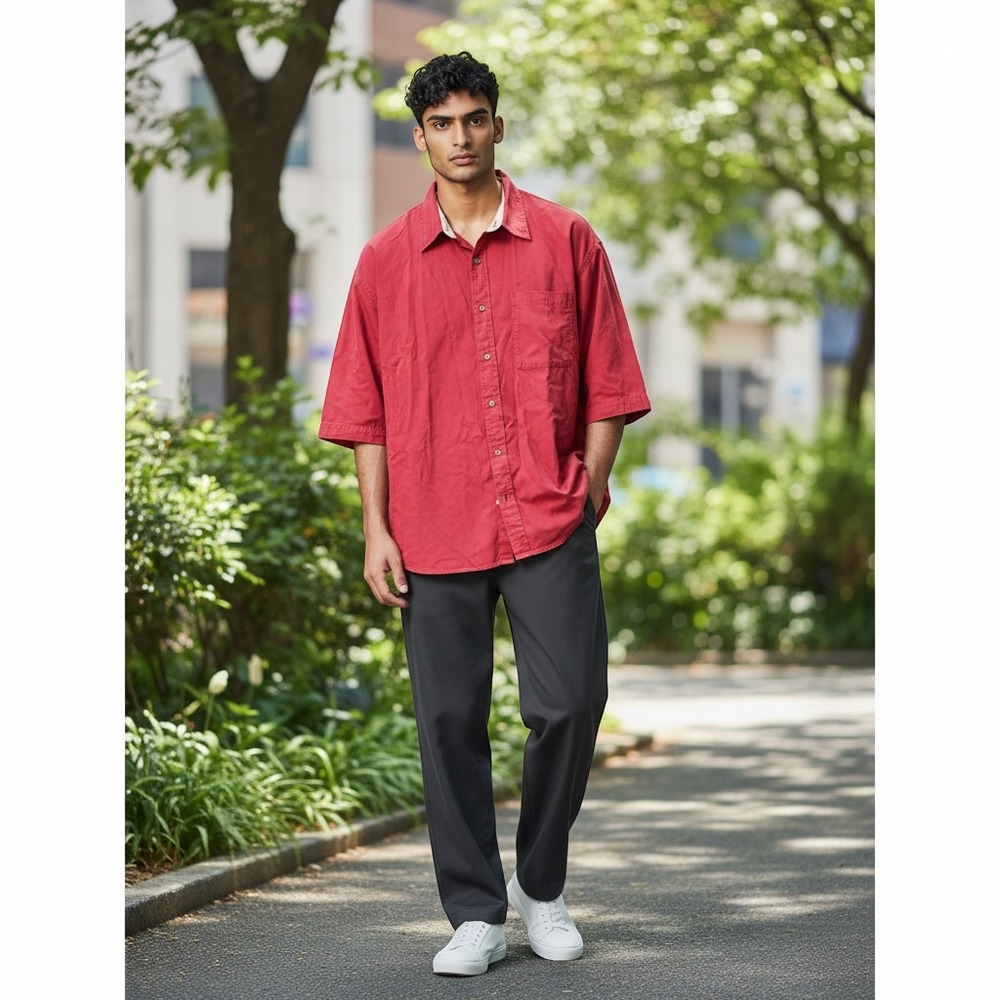 RedHead Button Down Shirt 2XL Red Excellent Short Sleeve Cotton Workwear Utility